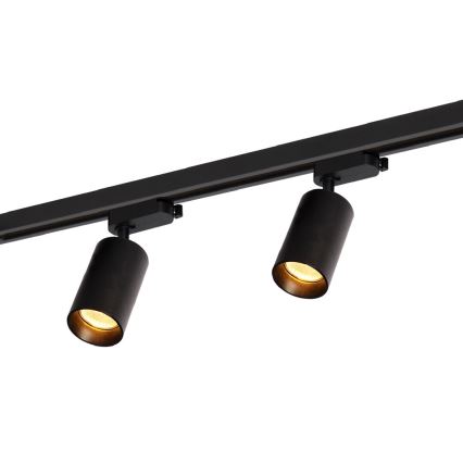 Foco em sistema de carril PIPE 4xGU10/10W/230V preto