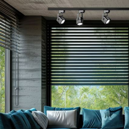 Foco em sistema de carril VIENNA 3xGU10/10W/230V preto