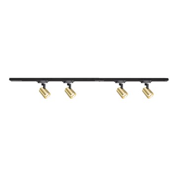 Foco em sistema de carril VOLF 4xGU10/10W/230V dourado/preto