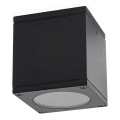 Foco exterior 1xGU10/35W/230V IP54 angular preto