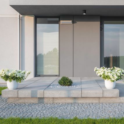 Foco exterior 1xGU10/35W/230V IP54 redondo preto