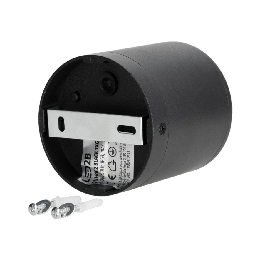 Foco exterior 1xGU10/35W/230V IP54 redondo preto