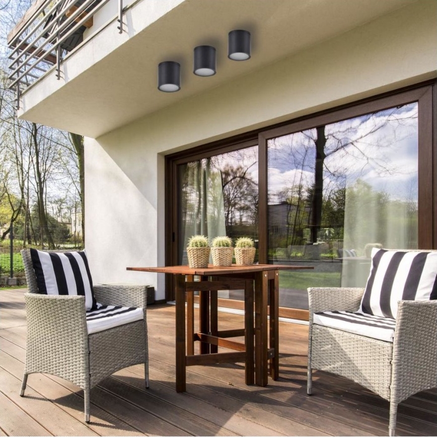 Foco exterior OHIO 1xGU10/10W/230V IP54 preto