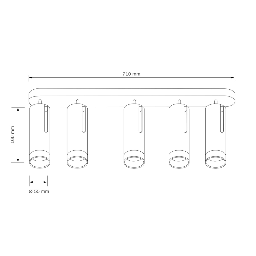 Foco FADO 5xGU10/10W/230V branco