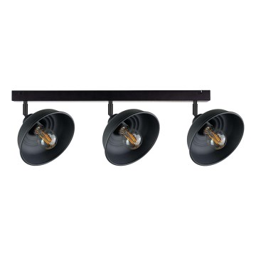 Foco FAUN 3xE27/60W/230V preto