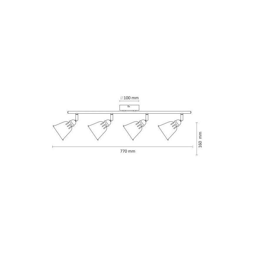 Foco FIONA 4xE14/8W/230V verde