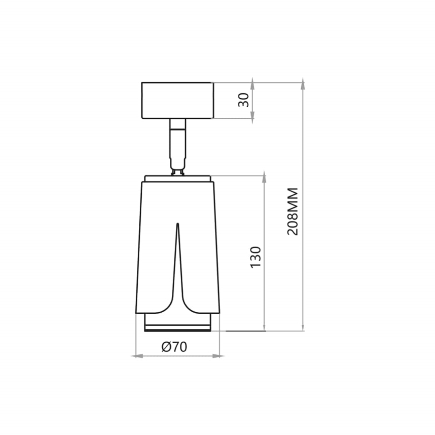 Foco FLOR 1xGU10/8W/230V preto