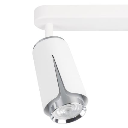 Foco FLOR 2xGU10/8W/230V branco