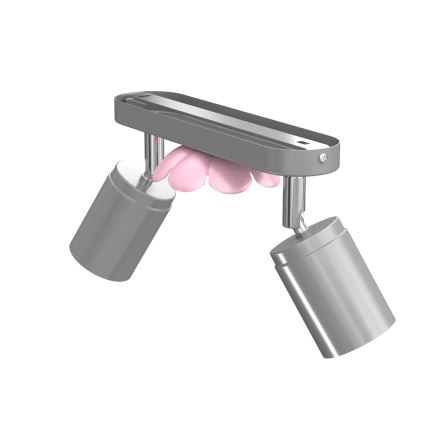 Foco FLOR 2xGU10/8W/230V cromado mate