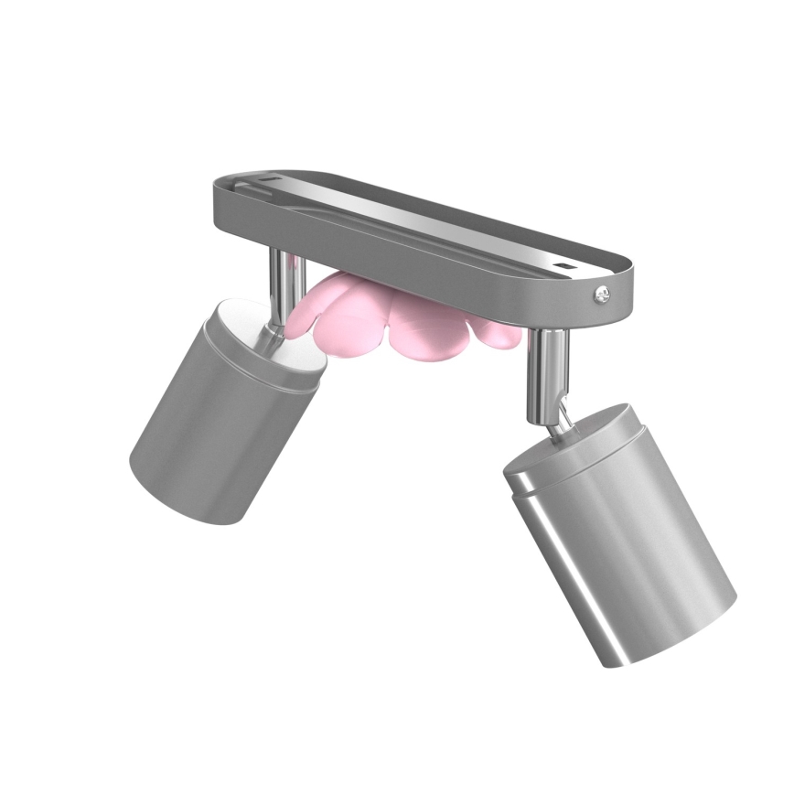 Foco FLOR 2xGU10/8W/230V cromado mate