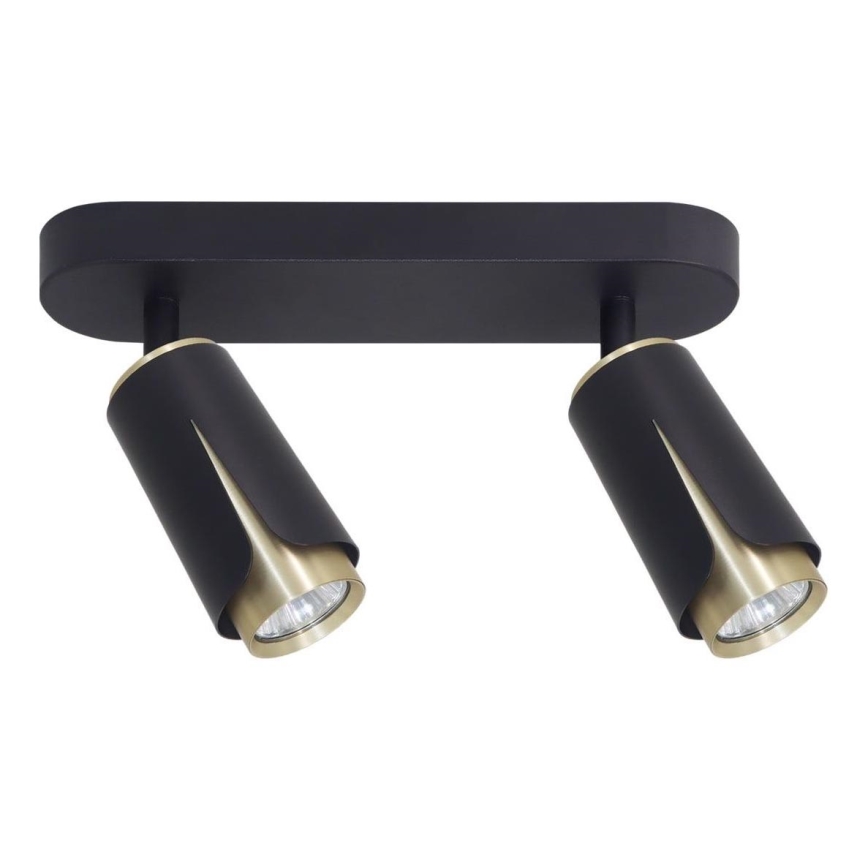 Foco FLOR 2xGU10/8W/230V preto