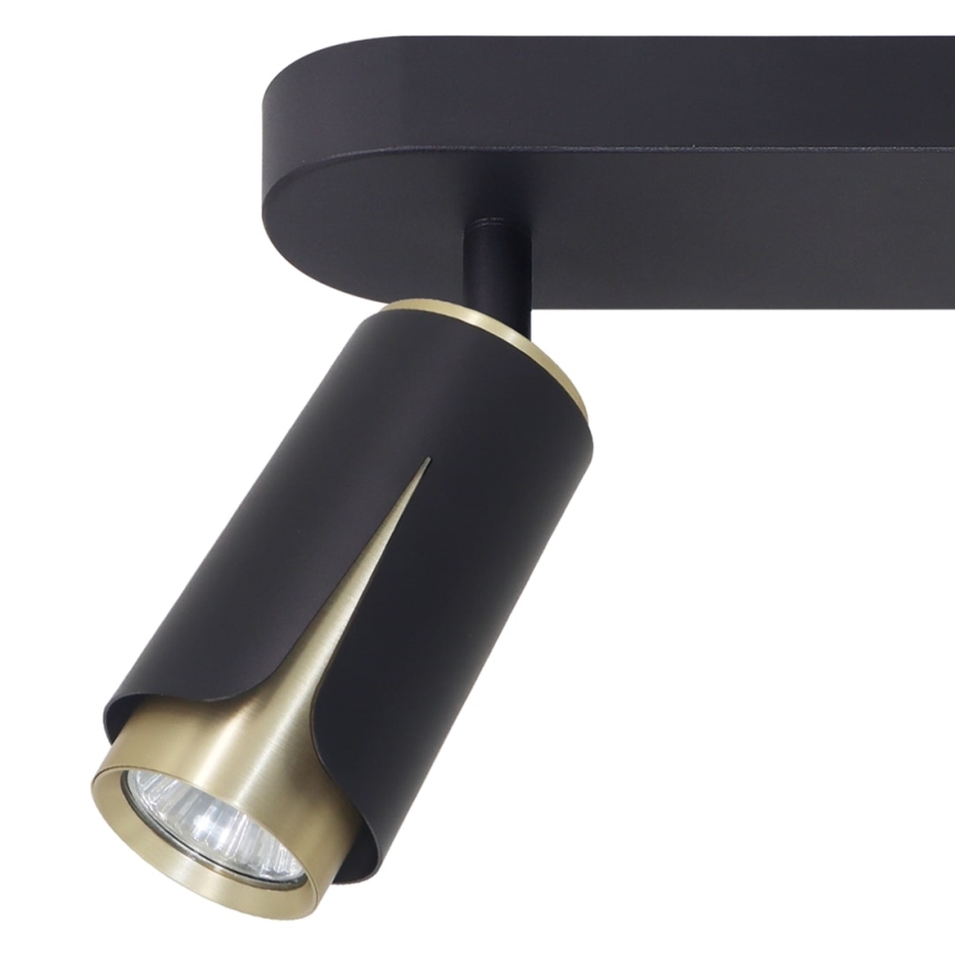 Foco FLOR 2xGU10/8W/230V preto