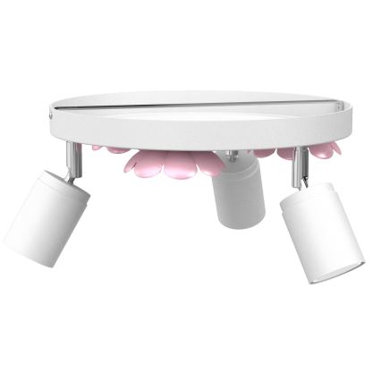 Foco FLOR 3xGU10/8W/230V branco