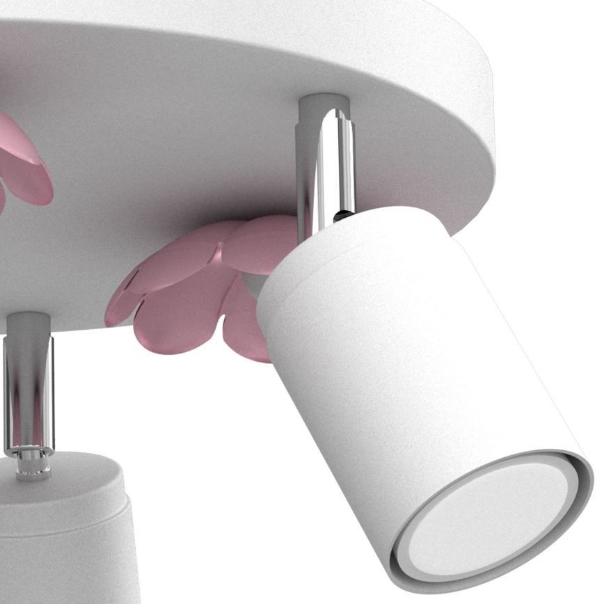 Foco FLOR 3xGU10/8W/230V branco