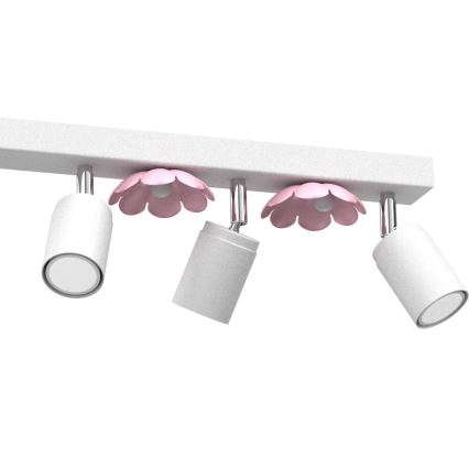 Foco FLOR 6xGU10/8W/230V branco