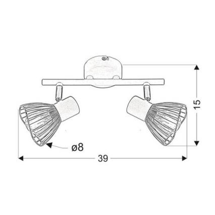 Foco FLY 2xE14/40W/230V