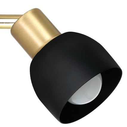 Foco FRESNO 3xE27/60W/230V preto/dourado