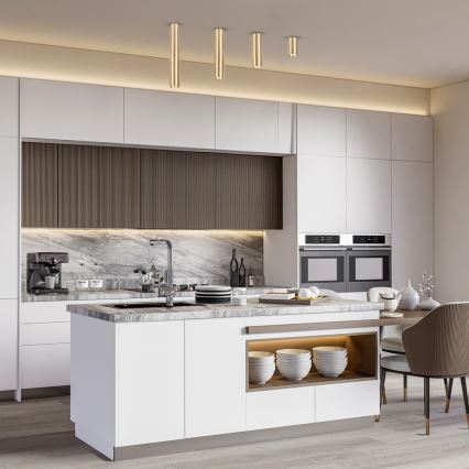 Foco GENESIS 1xGU10/8W/230V 10 cm dourada