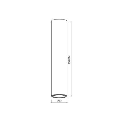 Foco GENESIS 1xGU10/8W/230V 30 cm preto