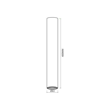 Foco GENESIS 1xGU10/8W/230V 40 cm preto