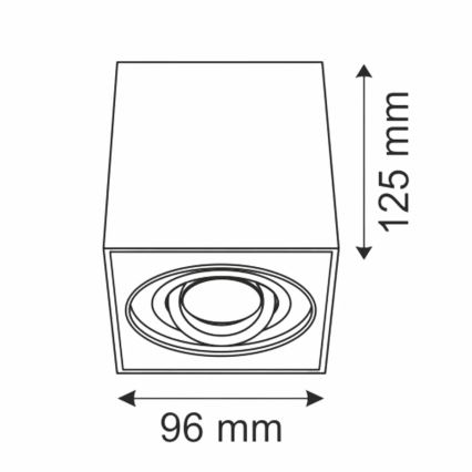 Foco HADAR Q1 1xGU10/10W/230V preto antigo