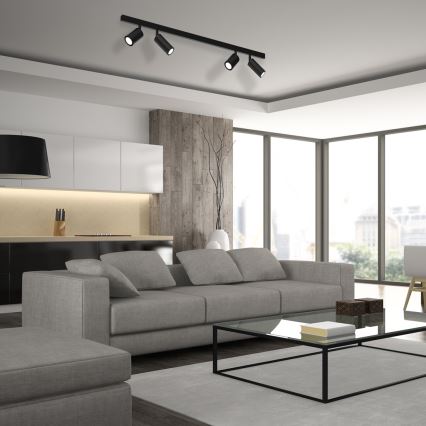 Foco HUDSON 4xGU10/8W/230V preto