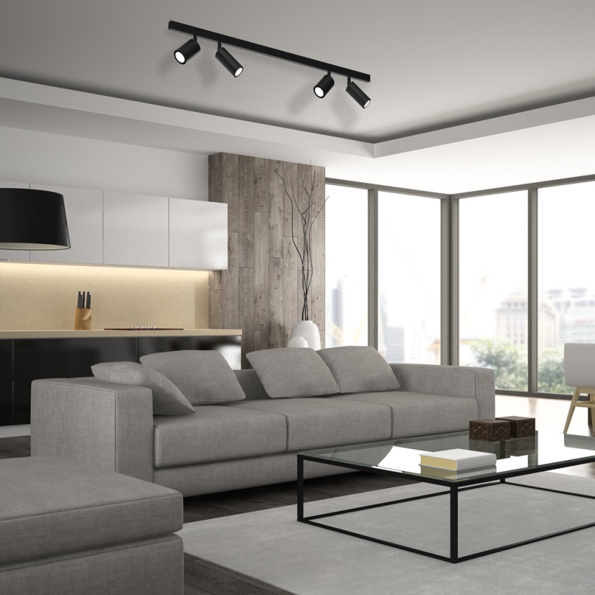 Foco HUDSON 4xGU10/8W/230V preto