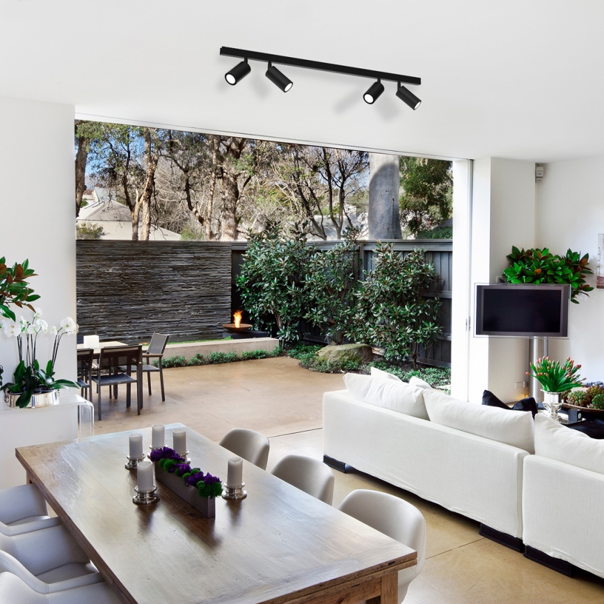 Foco HUDSON 4xGU10/8W/230V preto