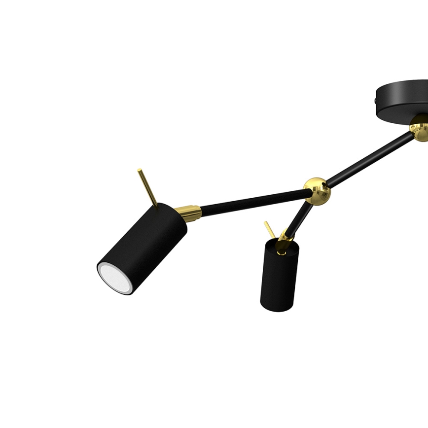 Foco IRIS 3xGU10/MR11/40W/230V preto/dourado