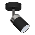 Foco JOKER 1xGU10/25W/230V preto/cromado brilhante