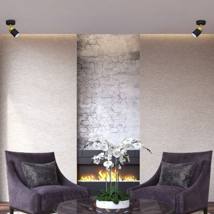 Foco JOKER 1xGU10/25W/230V preto/dourado