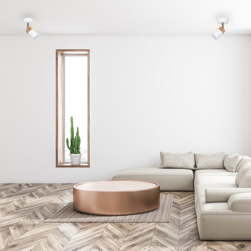 Foco JOKER WHITE WOOD 1xGU10/8W/230V