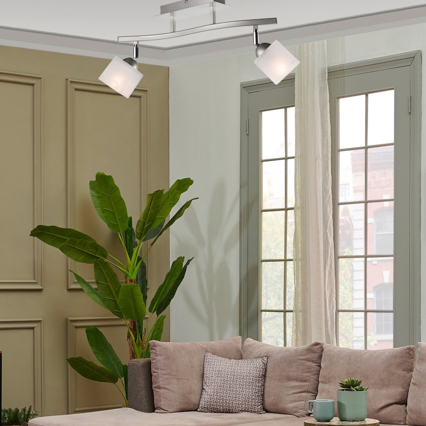 Foco KLARA 2xE14/40W/230V cromado mate