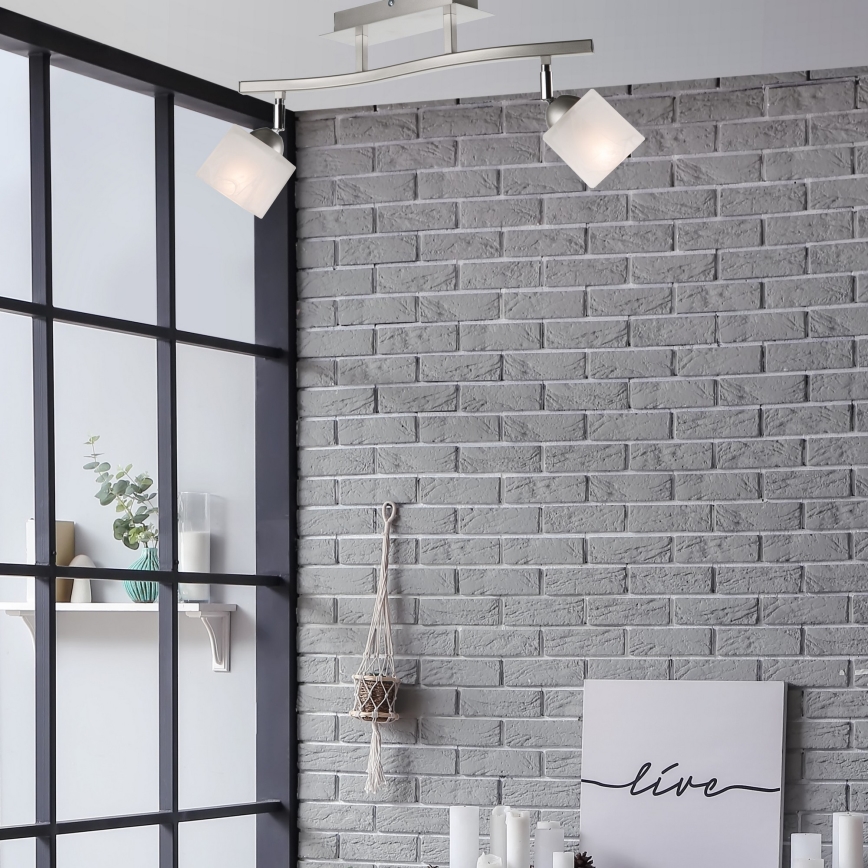 Foco KLARA 2xE14/40W/230V cromado mate