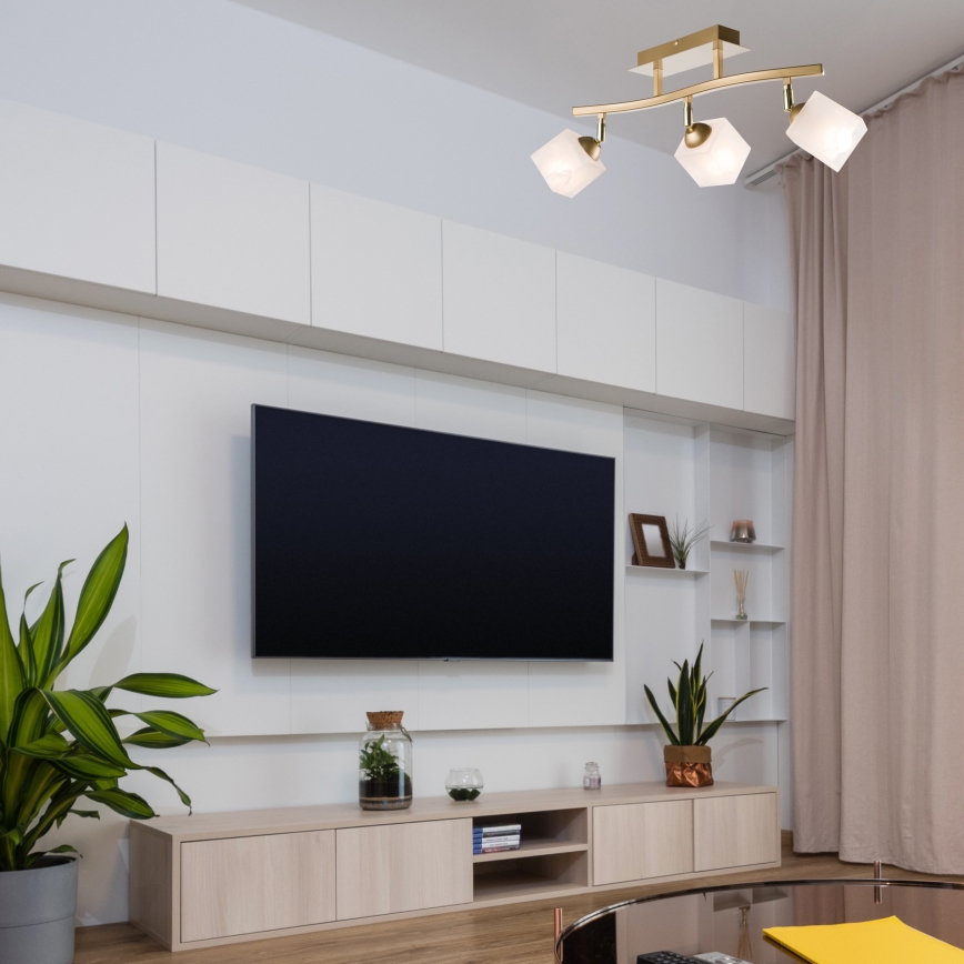 Foco KLARA 3xE14/40W/230V dourado