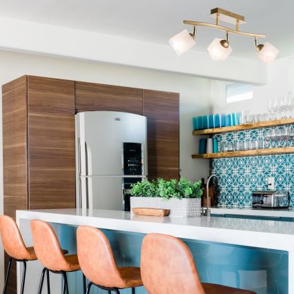 Foco KLARA 3xE14/40W/230V dourado