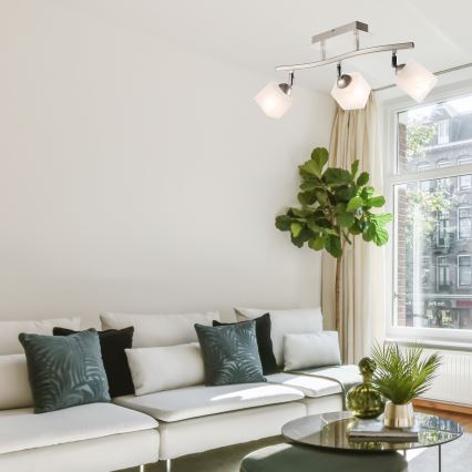 Foco KLARA 3xE14/60W/230V cromado mate