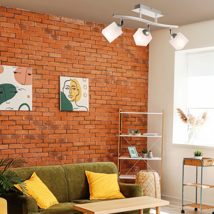 Foco KLARA 3xE14/60W/230V cromado mate