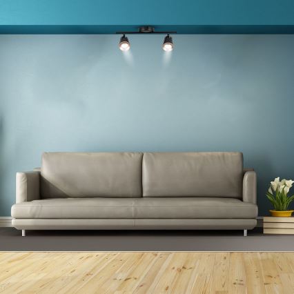 Foco LED 2xLED/5W/230V 3000K preto