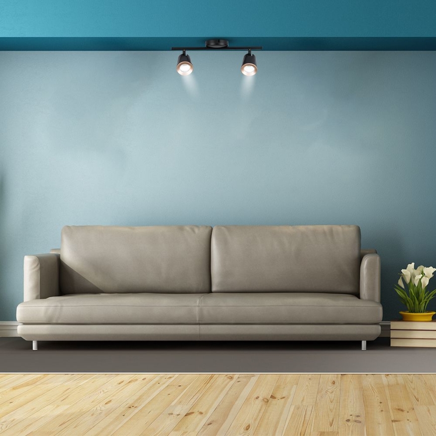 Foco LED 2xLED/5W/230V 3000K preto