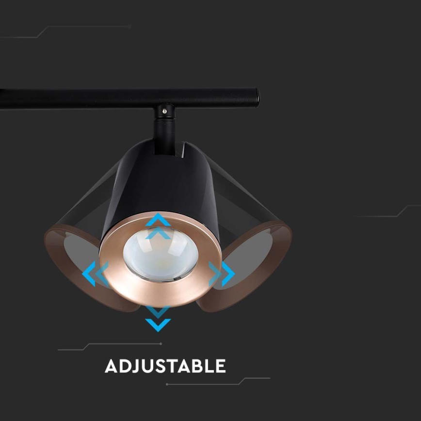 Foco LED 2xLED/5W/230V 3000K preto