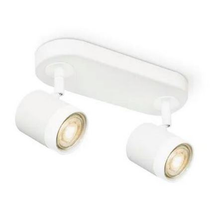 Foco LED com regulação de fluxo luminoso MANU 2xGU10/5,8W/230V branco