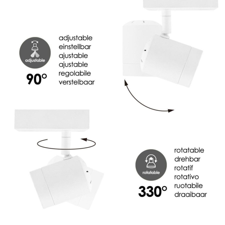 Foco LED com regulação MANU 1xGU10/5,8W/230V branco