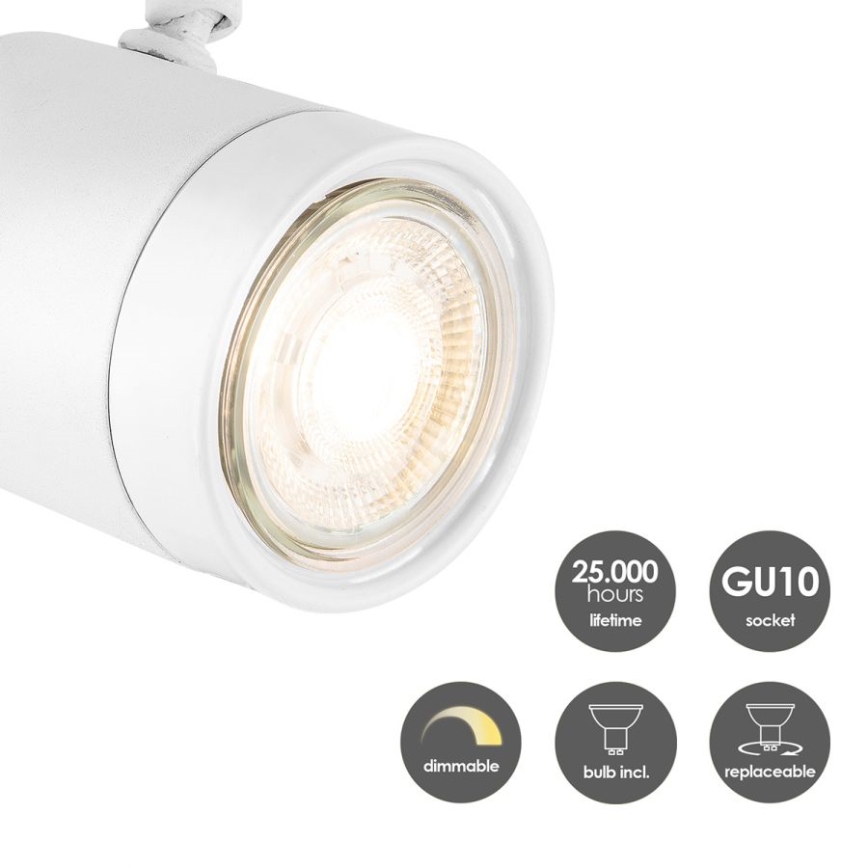 Foco LED com regulação MANU 1xGU10/5,8W/230V branco