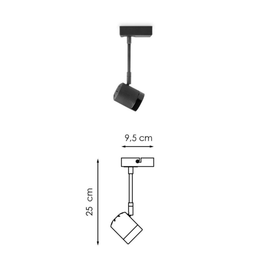 Foco LED com regulação MANU 1xGU10/5,8W/230V preto