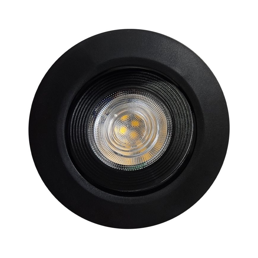 Foco LED Embutido/superfície 2em1 LED/5W/230V 4200K diâmetro 9,3 cm preto