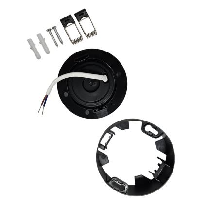 Foco LED Embutido/superfície 2em1 LED/5W/230V 4200K diâmetro 9,3 cm preto