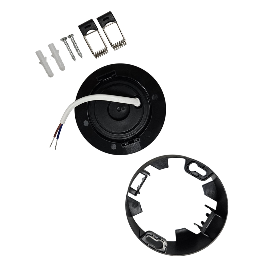 Foco LED Embutido/superfície 2em1 LED/5W/230V 4200K diâmetro 9,3 cm preto