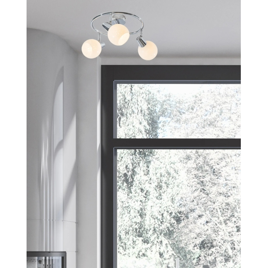 Foco LED DOXY 3xE14/4W/230V cromado brilhante