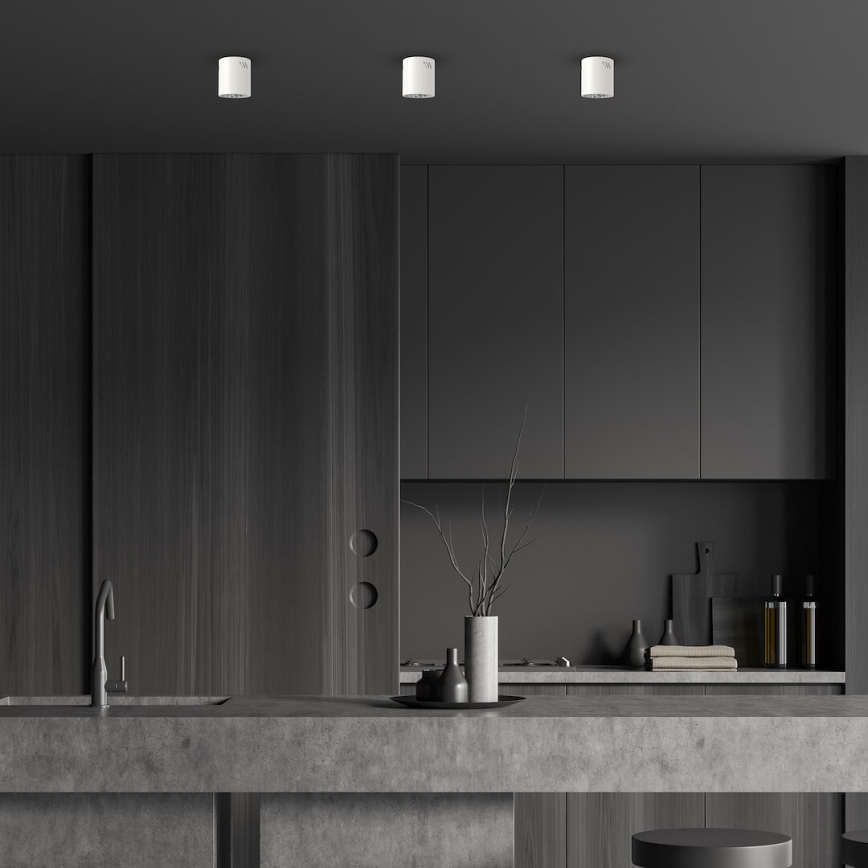 Foco LED GEORGE 1xE27/6W/230V diâmetro 11 cm branco